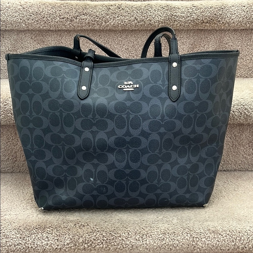 Coach Black Signature Tote Bag